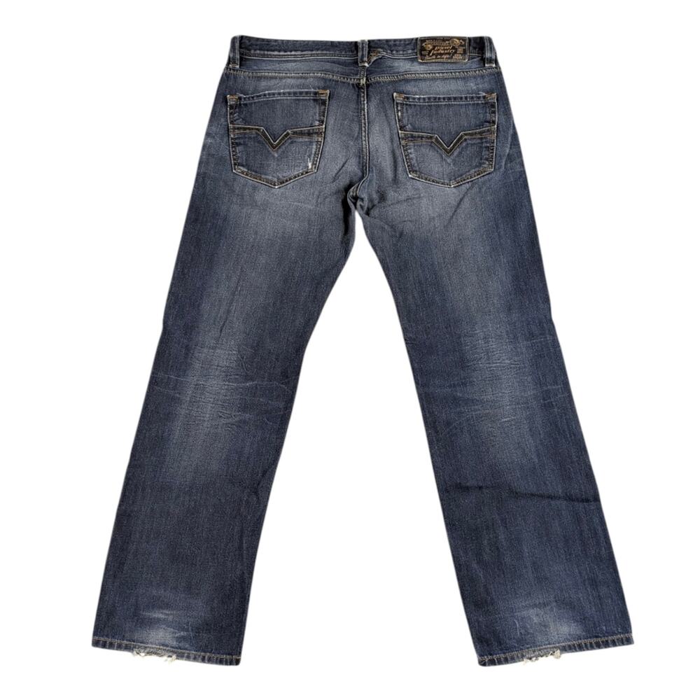 Diesel Larkee 0813Q Men’s Straight Leg Jeans Dark Wash Size 34 J1711 - Picture 5 of 8